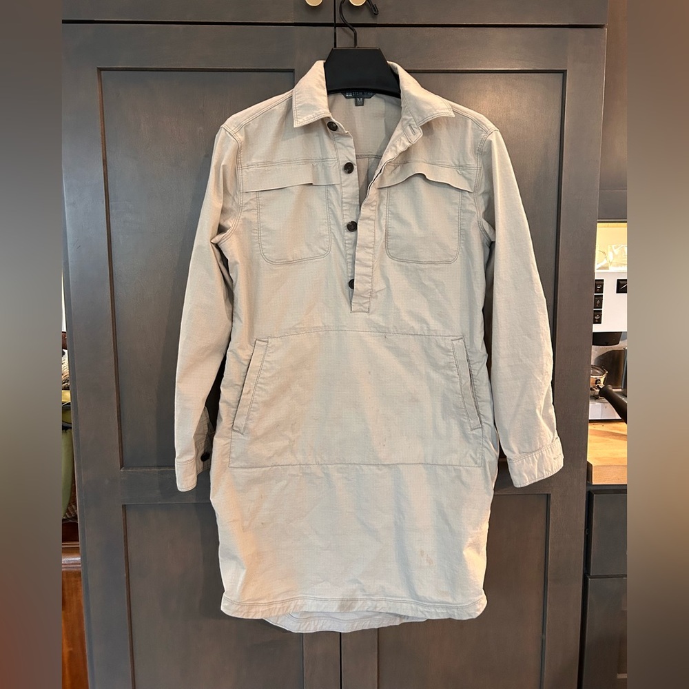 Title Nine Wren Utility Shirt Dress light gray - Picture 2 of 9